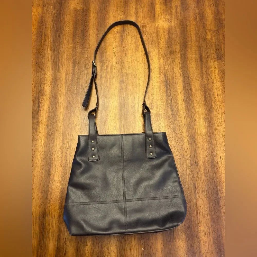 Elegant Brown Leather Tote Bag